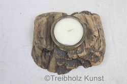 einmalige treibholz teelichthalter