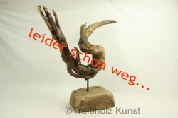 Treibholz Skulptur Der Drachen 40cm