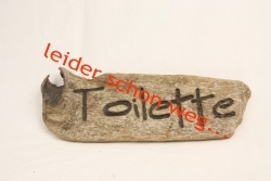 Toiletten Schild Treibholz