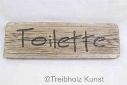 Toiletten Schild Treibholz 19