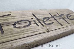 Holz Schild Toilette