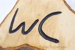 rustikales WC Schild Holz