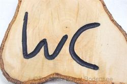 Holz Schild WC