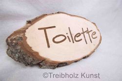 Holz Schild Toilette