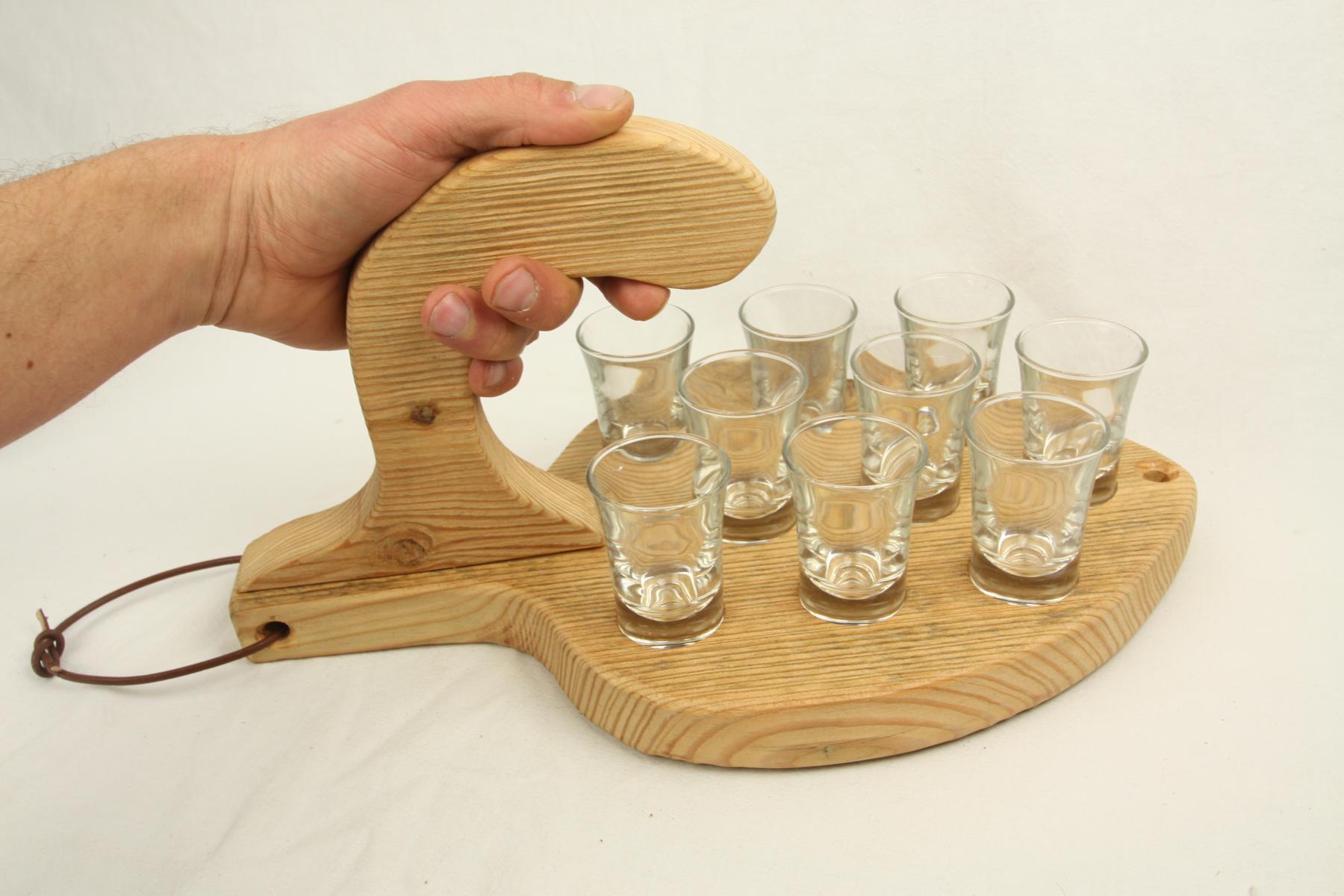 Schnapsglasträger Schnapsbrettl - www.treibholz-bodensee.de