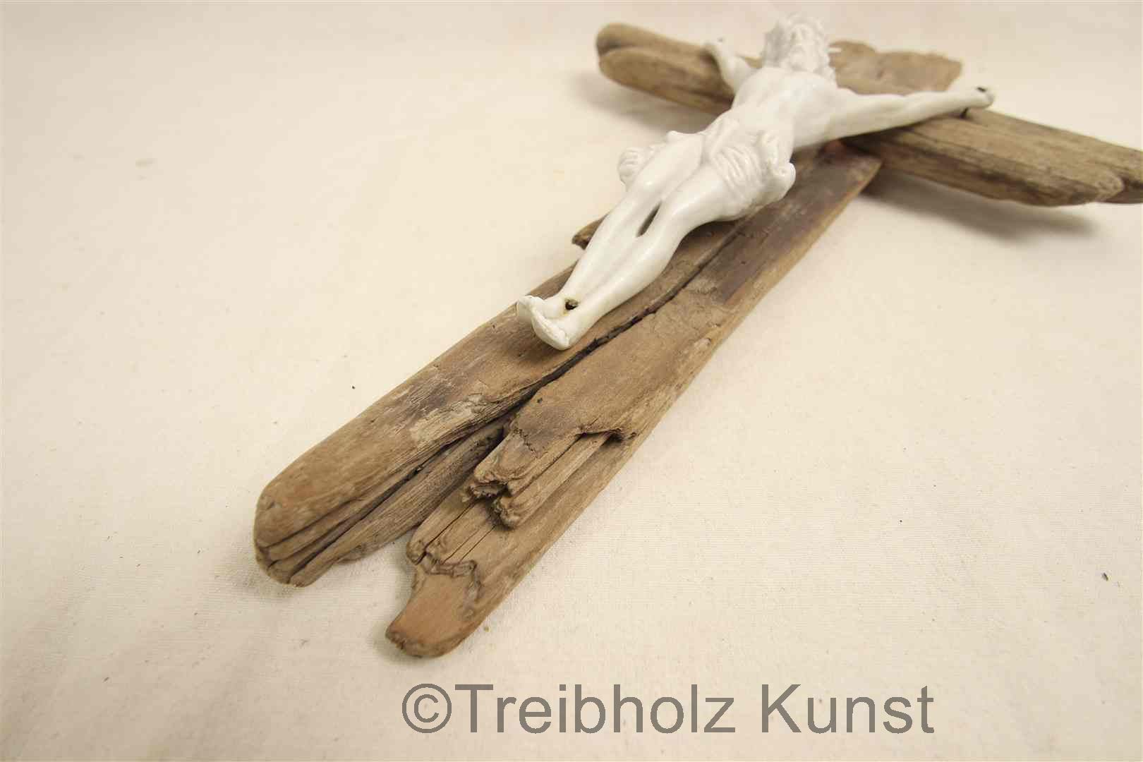 Holz Kreuz Treibholz -  - Einmaliges Treibholz  Kreuz